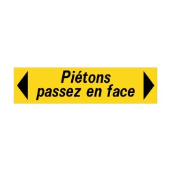 Panneau alvéolaire déviation piétons passez en face
