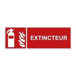 Panneau F001 incendie rectangle - extincteur en adhésif, pvc ou alu dibond