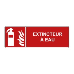 Panneau F001 incendie rectangle - extincteur à eau en adhésif, pvc ou alu dibond