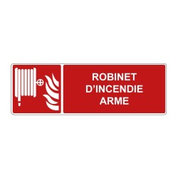 Panneau F002 incendie rectangle - Robinet d'incendie armé RIA en adhésif, pvc ou alu dibond