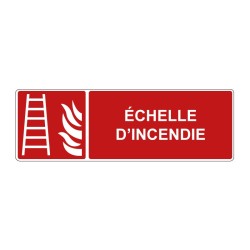 Panneau F003 incendie rectangle - Échelle d'incendie en adhésif, pvc ou alu dibond
