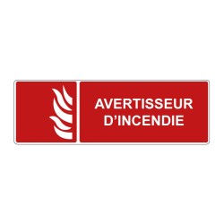 Panneau incendie rectangle - avertisseur d'incendie en adhésif, pvc ou alu dibond