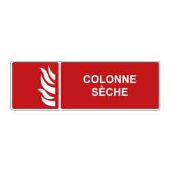 Panneau incendie rectangle - colonne sèche en adhésif, pvc ou alu dibond