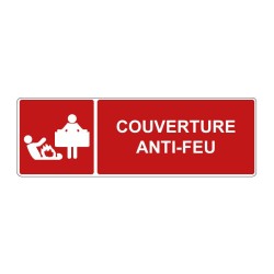 Panneau incendie rectangle - Couverture anti-feu en adhésif, pvc ou alu dibond
