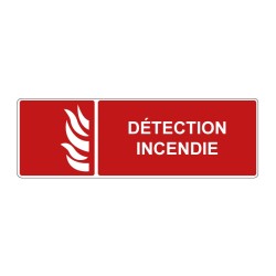 Panneau incendie rectangle - Détection incendie en adhésif, pvc ou alu dibond