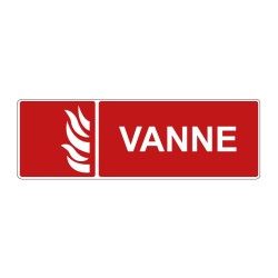 Panneau incendie rectangle - Vanne en adhésif, pvc ou alu dibond