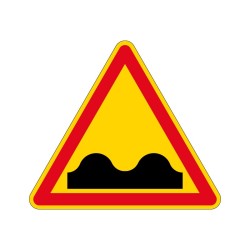 Panneau Ak2 cassis ou dos d'âne de signalisation en PVC, adhésif ou alu Dibond