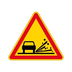 Panneau Ak22 projection de gravillons temporaire de signalisation en PVC, adhésif ou alu Dibond