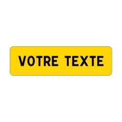 Panonceau KM9 de signalisation texte personnalisable, signalisation en PVC, adhésif ou alu Dibond