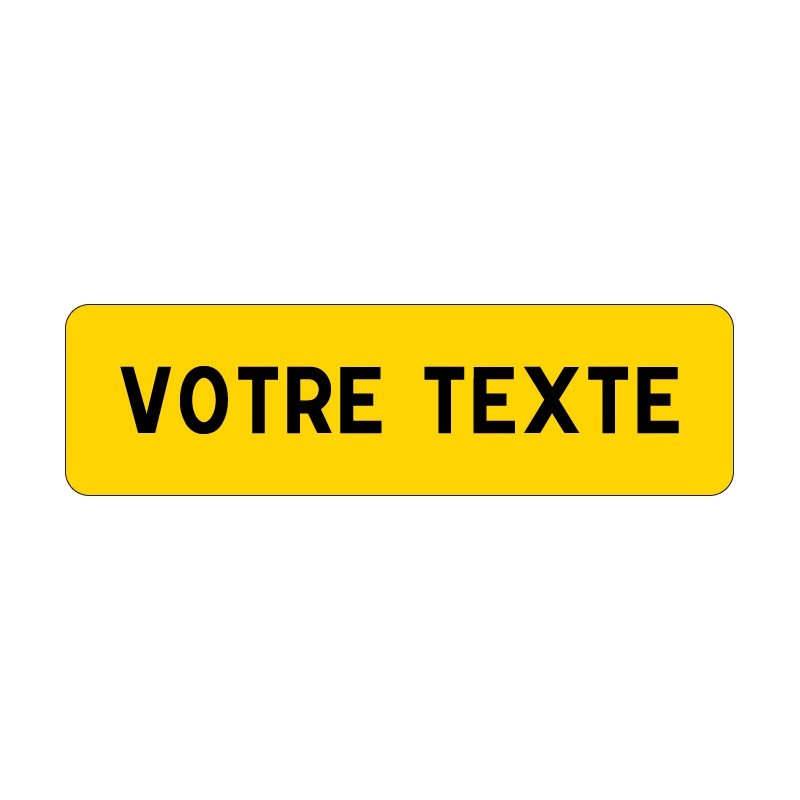Panonceau KM9 de signalisation texte personnalisable, signalisation en PVC, adhésif ou alu Dibond