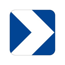 Panneau J4 chevrons signalisation en PVC, adhésif ou alu Dibond