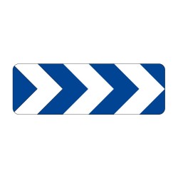 Panneau J4 3 chevrons signalisation en PVC, adhésif ou alu Dibond