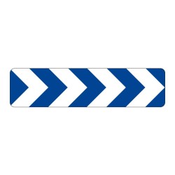Panneau J4 4 chevrons signalisation en PVC, adhésif ou alu Dibond