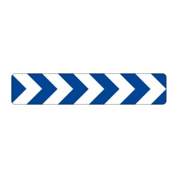 Panneau J4 5 chevrons signalisation en PVC, adhésif ou alu Dibond