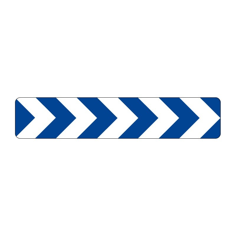 Panneau J4 5 chevrons signalisation en PVC, adhésif ou alu Dibond