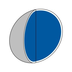 Panneau routier d'obligation type B avec volet en aluminium