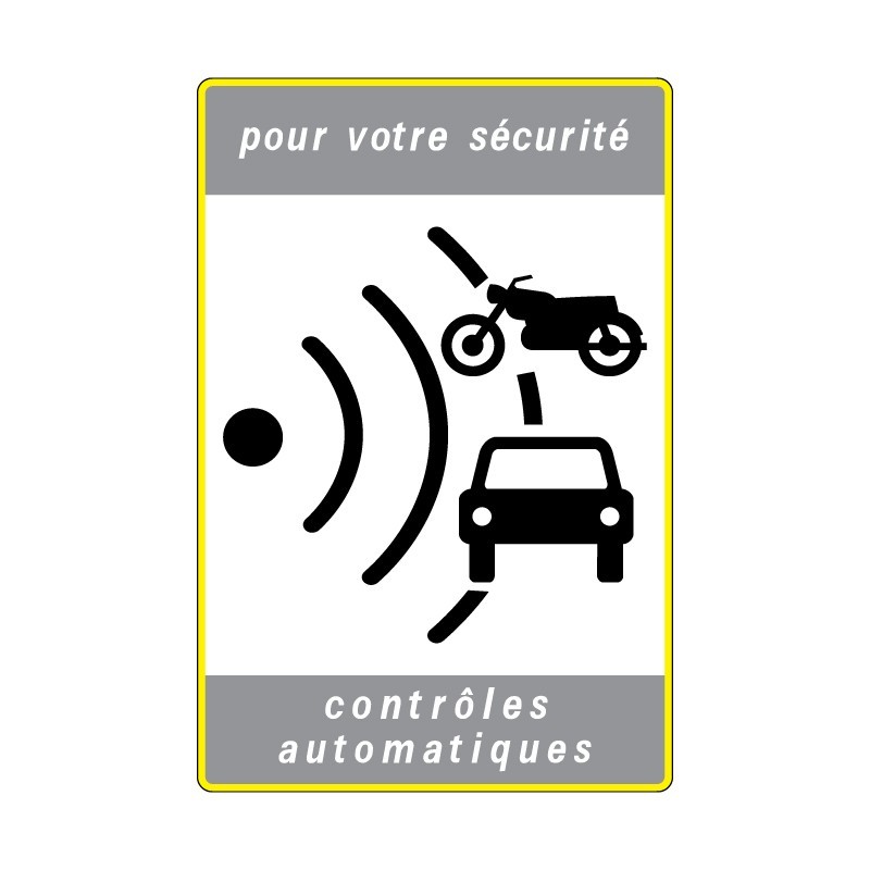 Panneau routier contrôle radar SR3a signalisation en aluminium