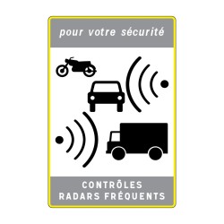 Panneau routier contrôle radar SR3b signalisation en aluminium