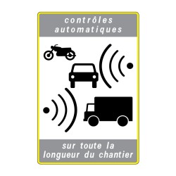 Panneau routier contrôle radar SR3c2 signalisation en aluminium
