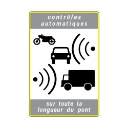 Panneau routier contrôle radar SR3c3 signalisation en aluminium