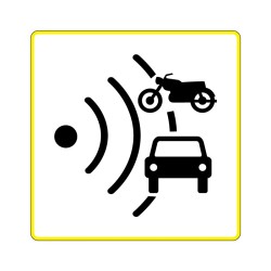 Panneau routier contrôle radar SR3d signalisation en aluminium