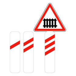 Kit panneau routier A7 et balise J10 signalisation en aluminium