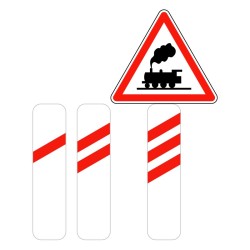 Kit panneau routier A8 et balise J10 signalisation en aluminium