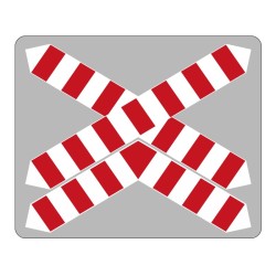 Panneau G1a passage à niveau à plusieurs voies signalisation en aluminium