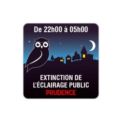 Panneau extinction de l'éclairage public en aluminium