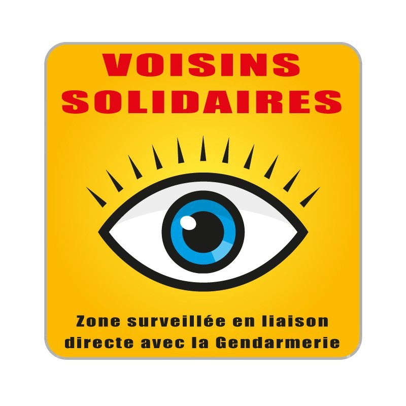 Panneau voisins solidaires en aluminium