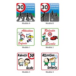 Panneau attention traversée d'enfants modèle A en aluminium