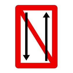 Panneau fluvial A4 - Interdiction de croiser et de dépasser