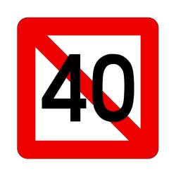 Panneau fluvial A5.1 - Interdiction de stationner sur la largeur indiquée en mètres