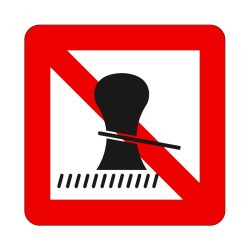 Panneau fluvial A7 - Interdiction de s'amarrer à la rive