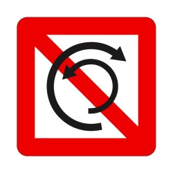 Panneau fluvial A8 - Interdiction de virer