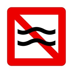 Panneau fluvial A9 - Interdiction de créer des remous