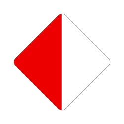 Panneau fluvial A10 - Interdiction de passer en dehors de l'espace indiqué