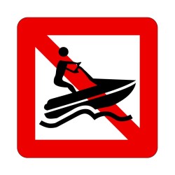 Panneau fluvial A20 - Motos nautiques interdites