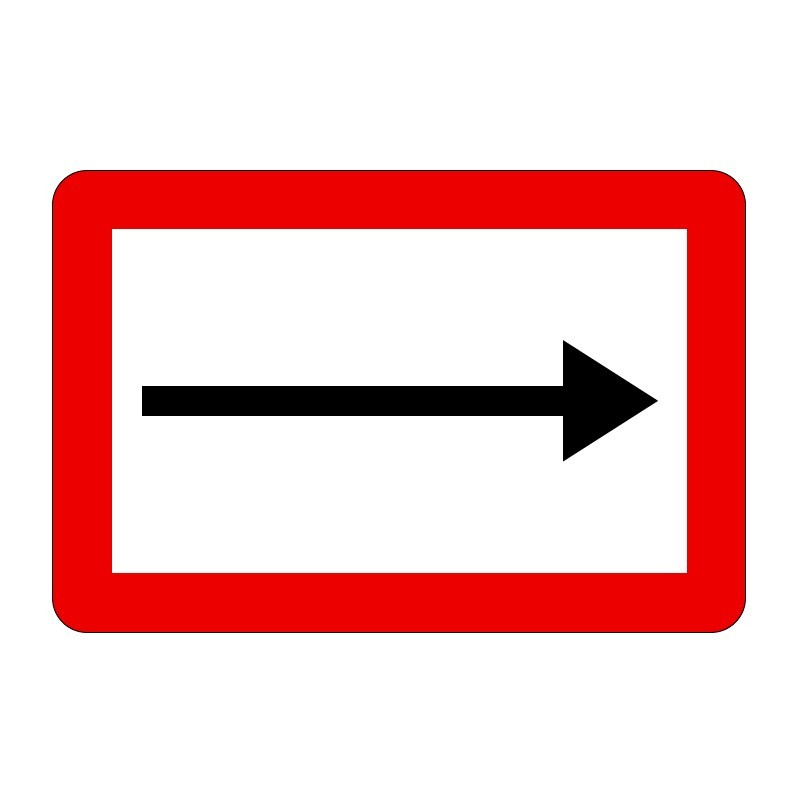 Panneau fluvial B1- Obligation de suivre la direction indiquée par la flèche Panneau fluvial B1- Obligation de suivre la direction indiquée par la flèche