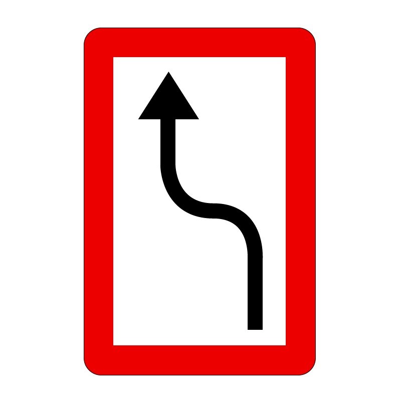 Panneau fluvial B2a - Obligation de se diriger vers le côté du chenal situé à bâbord Panneau fluvial B2a - Obligation de se diriger vers le côté du chenal situé à bâbord