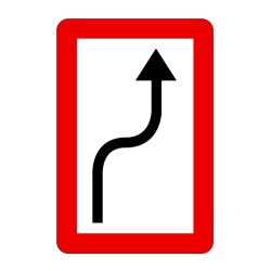 Panneau fluvial B2b - Obligation de se diriger vers le côté du chenal situé à tribord