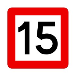 Panneau fluvial B6 - Limitation de vitesse