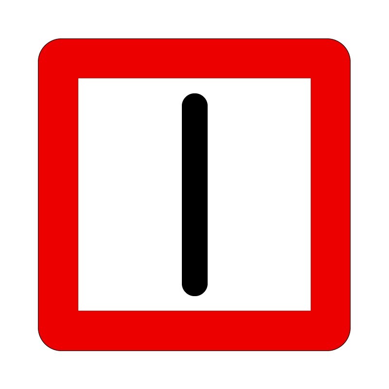 Panneau fluvial B8 - Obligation d'observer une vigilance particulière Panneau fluvial B8 - Obligation d'observer une vigilance particulière