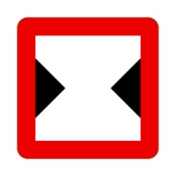 Panneau fluvial C3 - largeur de la passe ou du chenal limitée