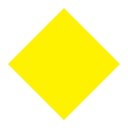 Panneau fluvial D1 - passage recommandé dans le sens des losanges