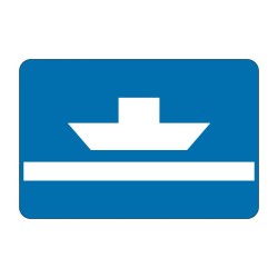 Panneau fluvial E4a - Bac ne naviguant pas librement