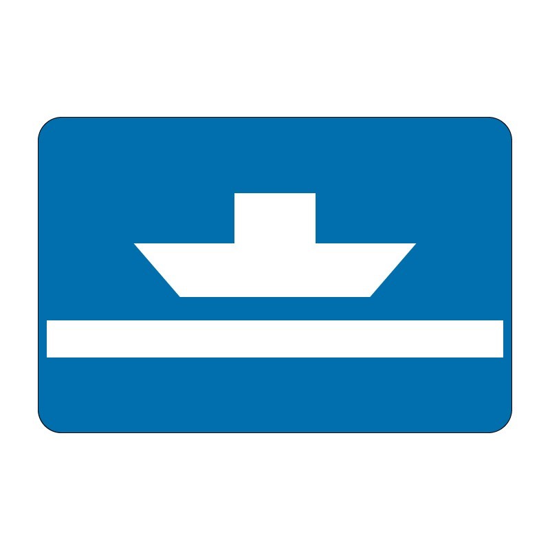 Panneau fluvial E4a - Bac ne naviguant pas librement