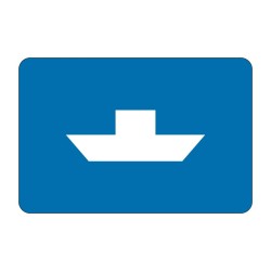 Panneau fluvial E4b - Bac naviguant librement