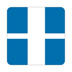 Panneau fluvial E9a - voies affluentes de la voie suivie gauche et droite