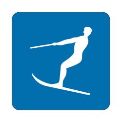Panneau fluvial E17 - Pratique du ski nautique autorisée